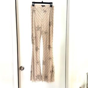 Nasty Gal Cream Beaded Star Skirt